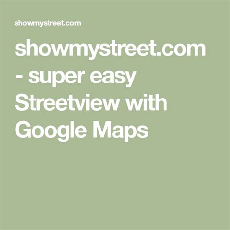 showmystreet.com 